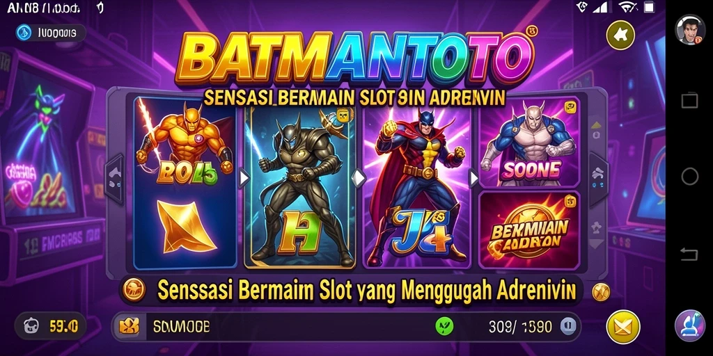 Screenshot dari gameplay <strong>BATMANTOTO</strong> yang menampilkan putaran dan bonus yang mengasyikkan.