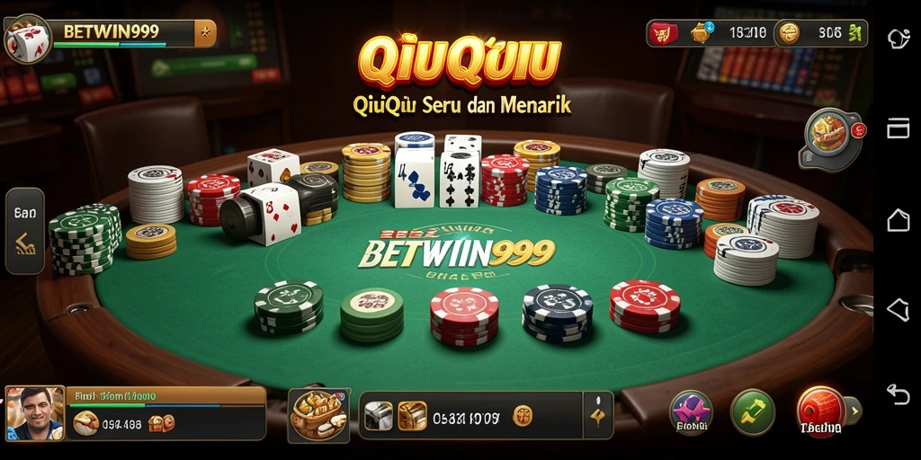 Screenshot BETWIN999 menampilkan serunya permainan QiuQiu.