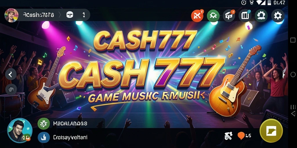 Tampilan gameplay CASH777 dengan tantangan musik yang menarik.