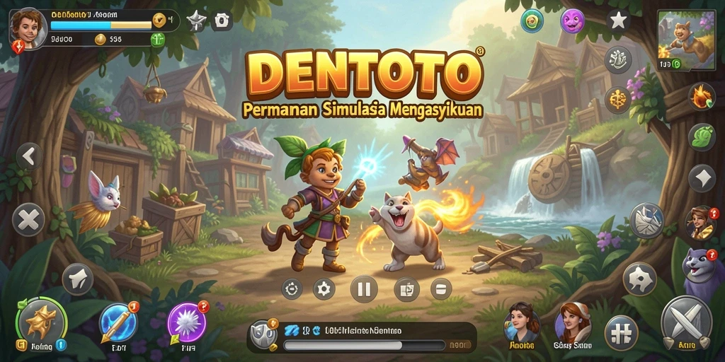 Screenshot utama menampilkan gameplay seru DENTOTO.