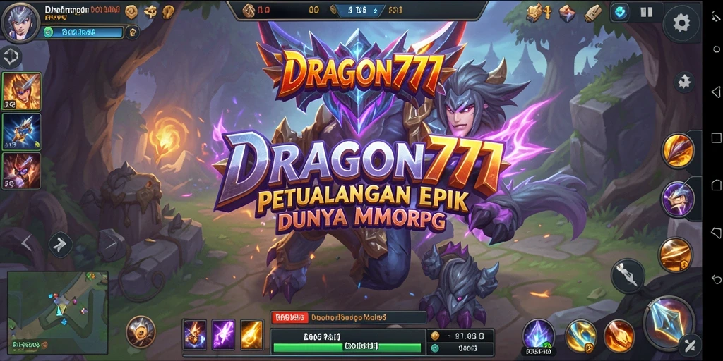 Screenshot gameplay menunjukkan aksi seru di dunia fantasi DRAGON777.