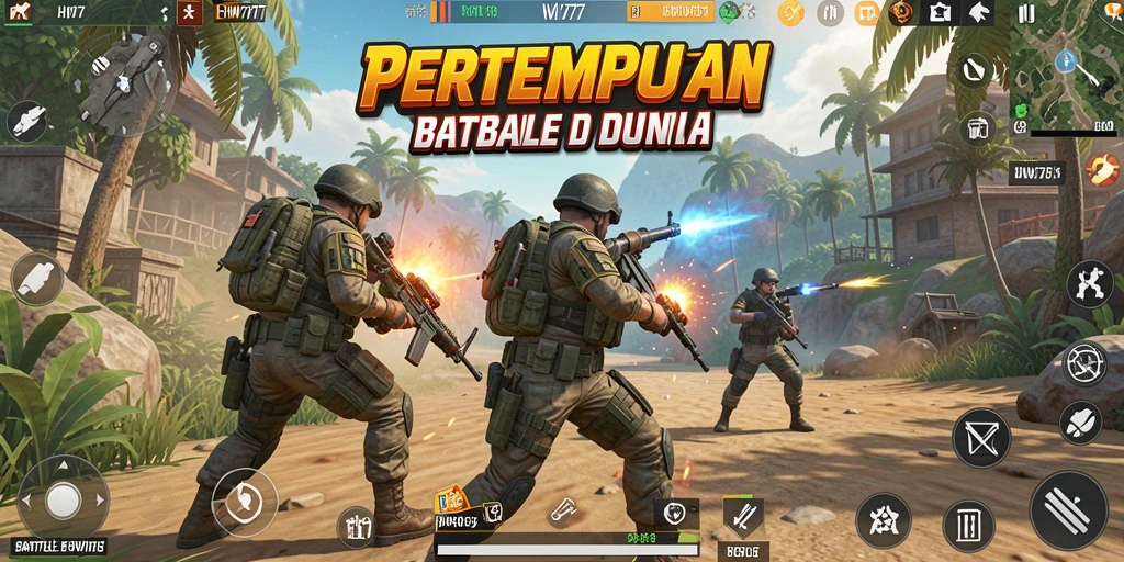 Screenshot HW777 menampilkan pertempuran seru dengan grafis menakjubkan.
