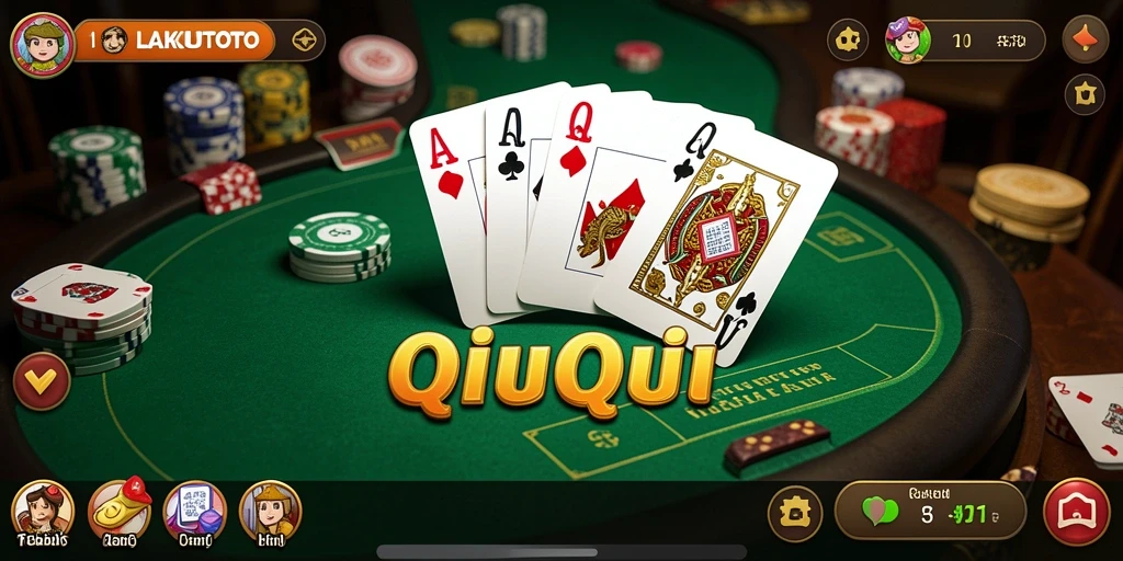Tampilan gameplay seru permainan QiuQiu LAKUTOTO.