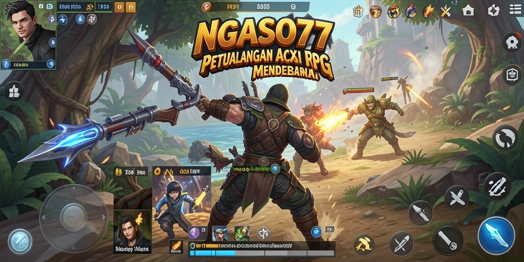 Tampilan gameplay ARPG yang seru dan mendebarkan di NGASO77.