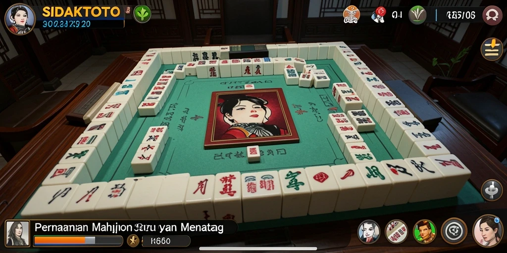 Tampilan menarik gameplay Mahjong dalam SIDAKTOTO.