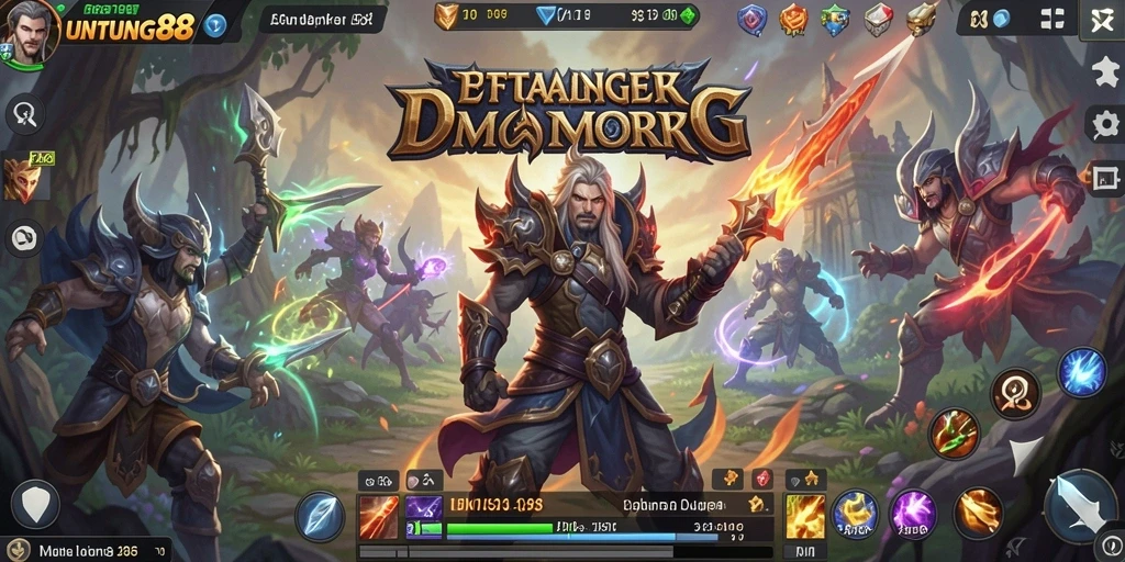 Tampilan gameplay seru yang menampilkan pertarungan epik di UNTUNG88.